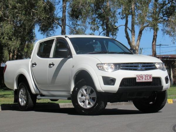2013 Mitsubishi Triton MN MY13 GLX Double Cab White 4 Speed Sports Automatic